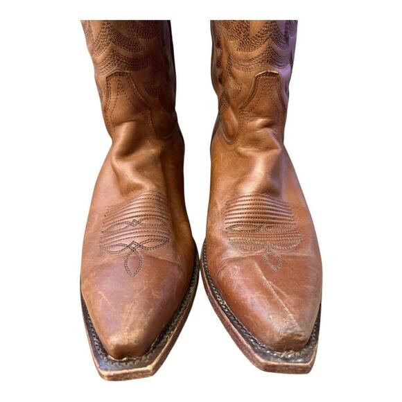 Los Altos Western Cowboy Boot Brown Leather Mens US size 8 EE - Picture 4 of 12